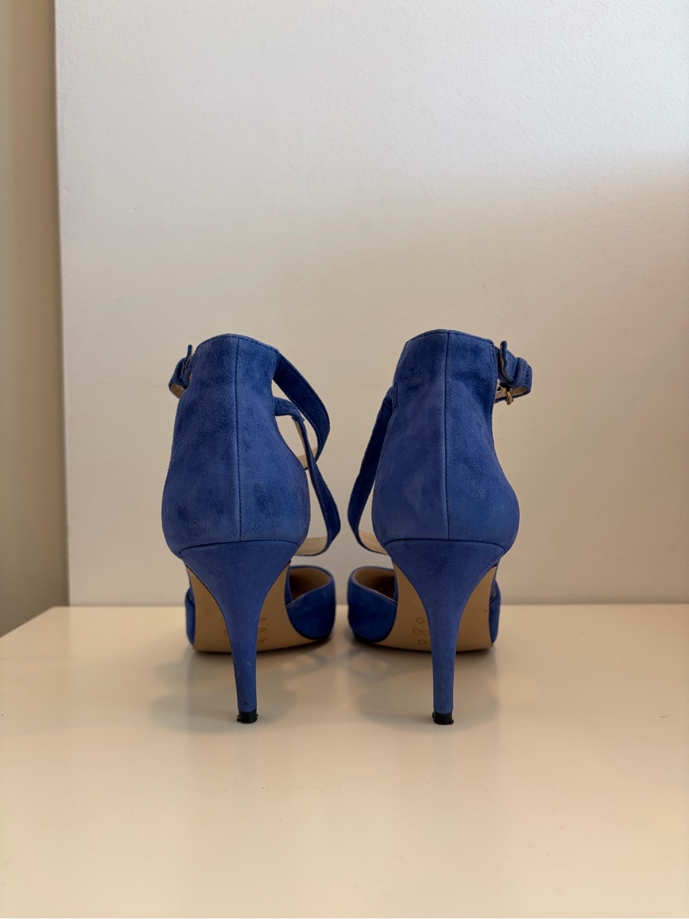 Aldo Blue Strappy Ankle Strap High Heels - Picture 5 of 8